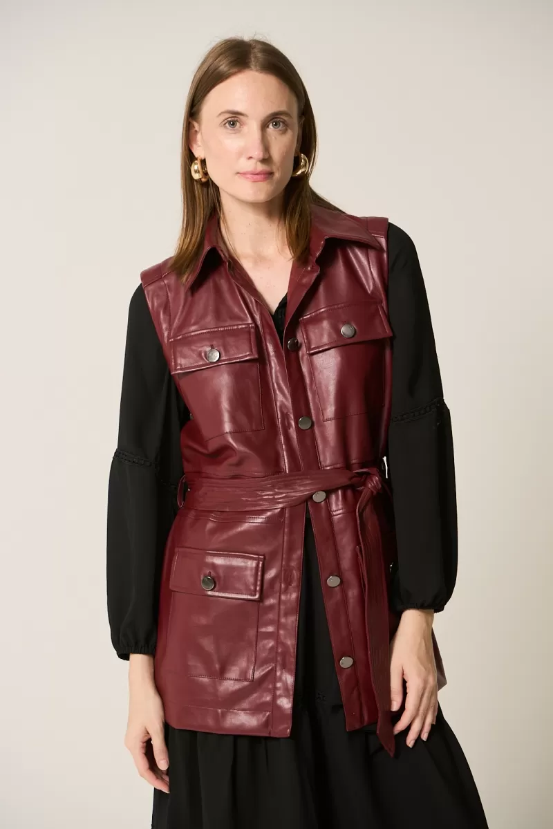 Hidrogênio - WINE UTILITY VEST WITH BAND - 20290043 Hidrogênio - WINE UTILITY VEST WITH BAND - 20290043