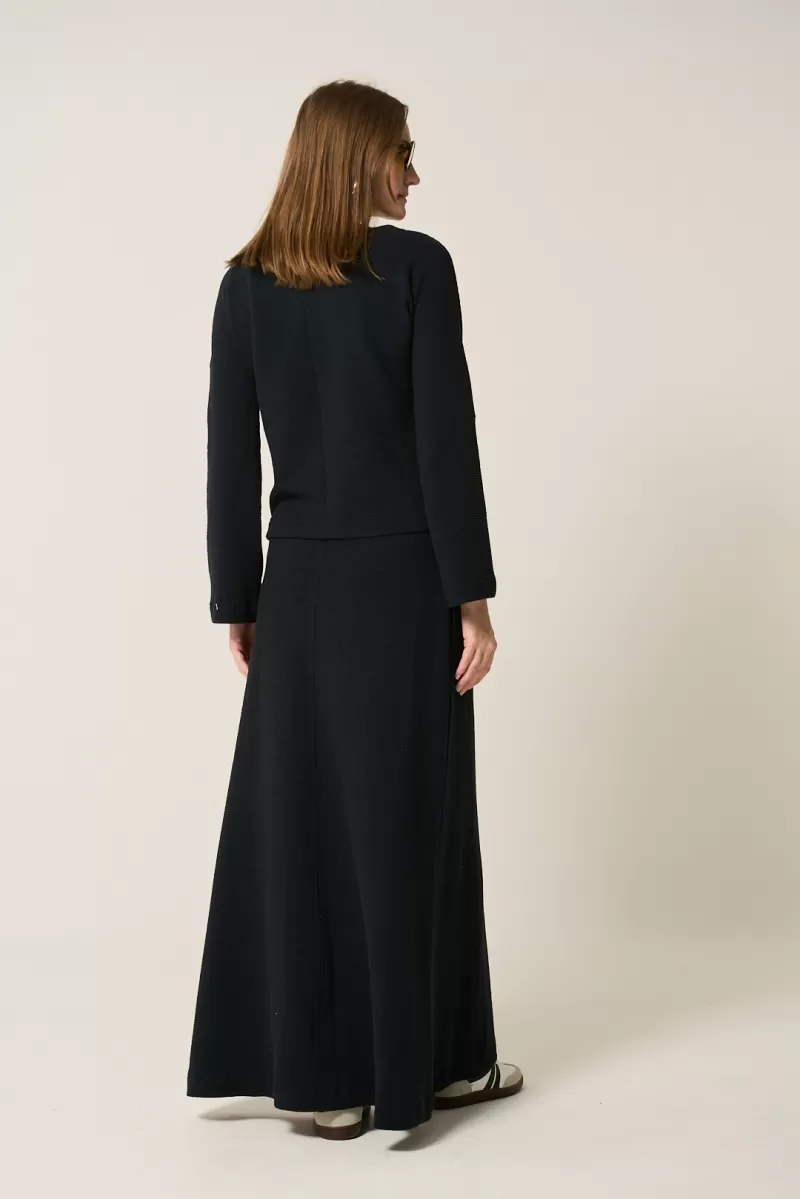 Hidrogênio - BLACK DROP-SHOULDER FLARE SLEEVE BLOUSE - 20313001 Hidrogênio - BLACK DROP-SHOULDER FLARE SLEEVE BLOUSE - 20313001