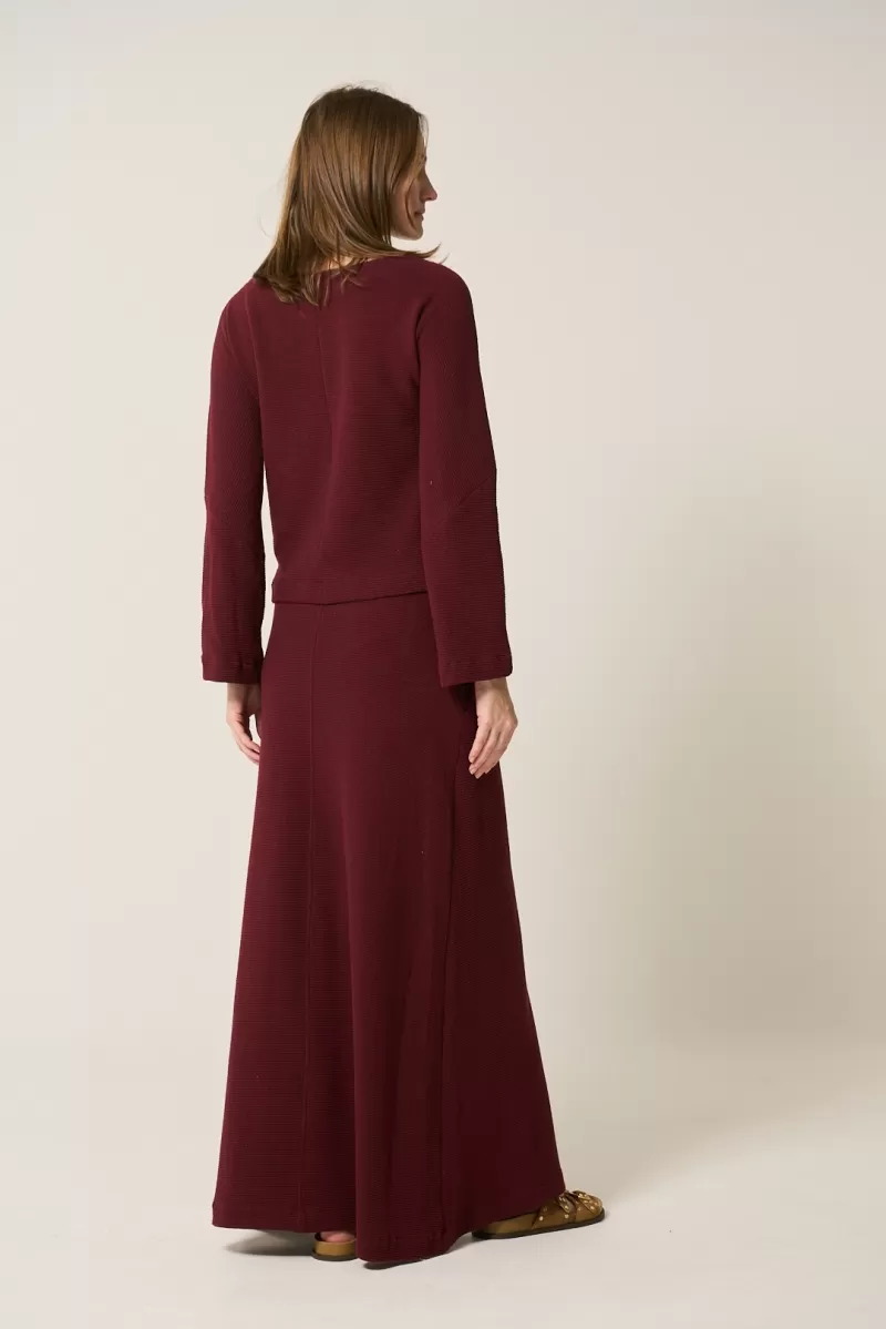 Hidrogênio - DROP SHOULDER FLARE SLEEVE BLOUSE IN WINE - 20313043 Hidrogênio - DROP SHOULDER FLARE SLEEVE BLOUSE IN WINE - 20313043