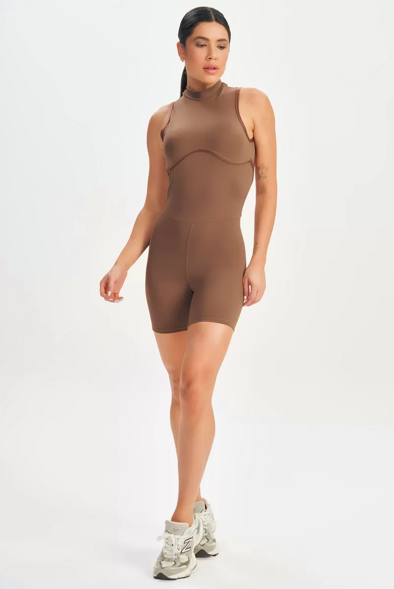Lets Gym - Dark Brown Romper - 2636MR