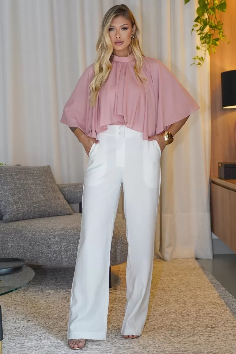 Miss Misses - Heloisa Tailored Pants with Front Pocket Off - 54510030 Miss Misses - Heloisa Tailored Pants with Front Pocket Off - 54510030
