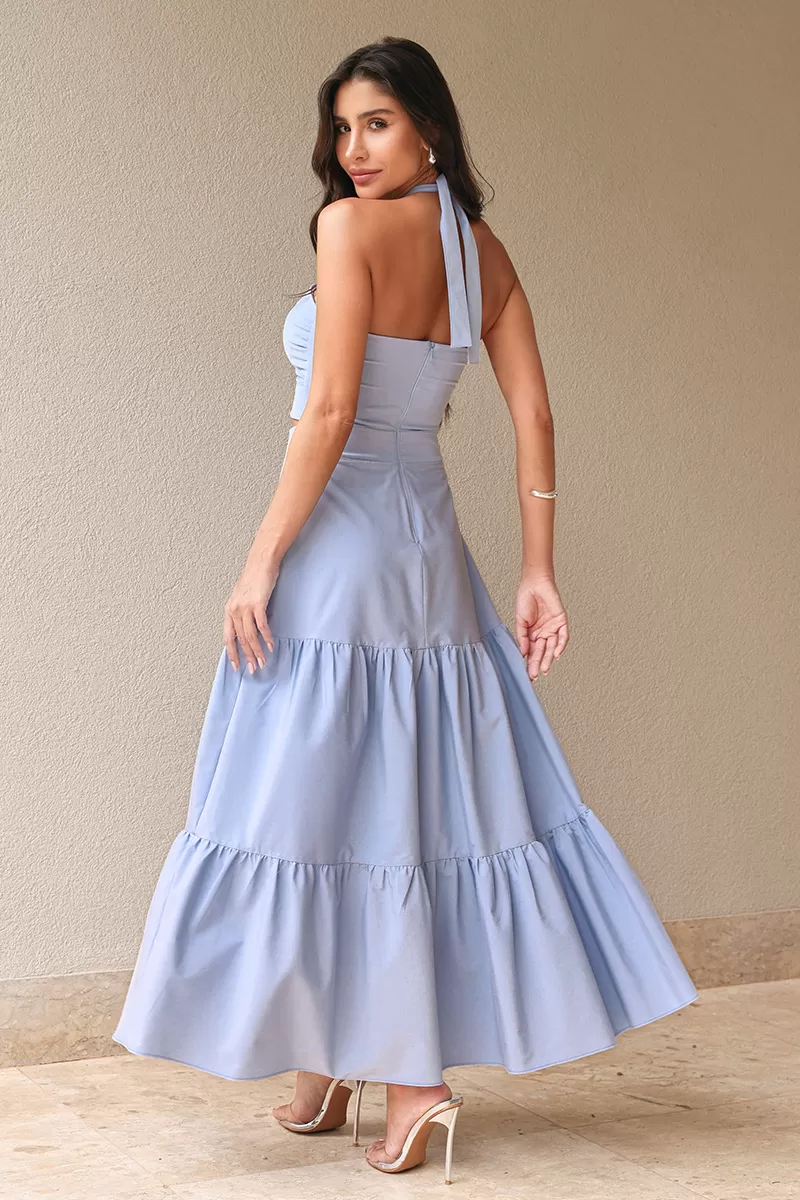 Dot Clothing - Dress Dot Clothing Midi TQC Blue - 1458AZUL Dot Clothing - Dress Dot Clothing Midi TQC Blue - 1458AZUL