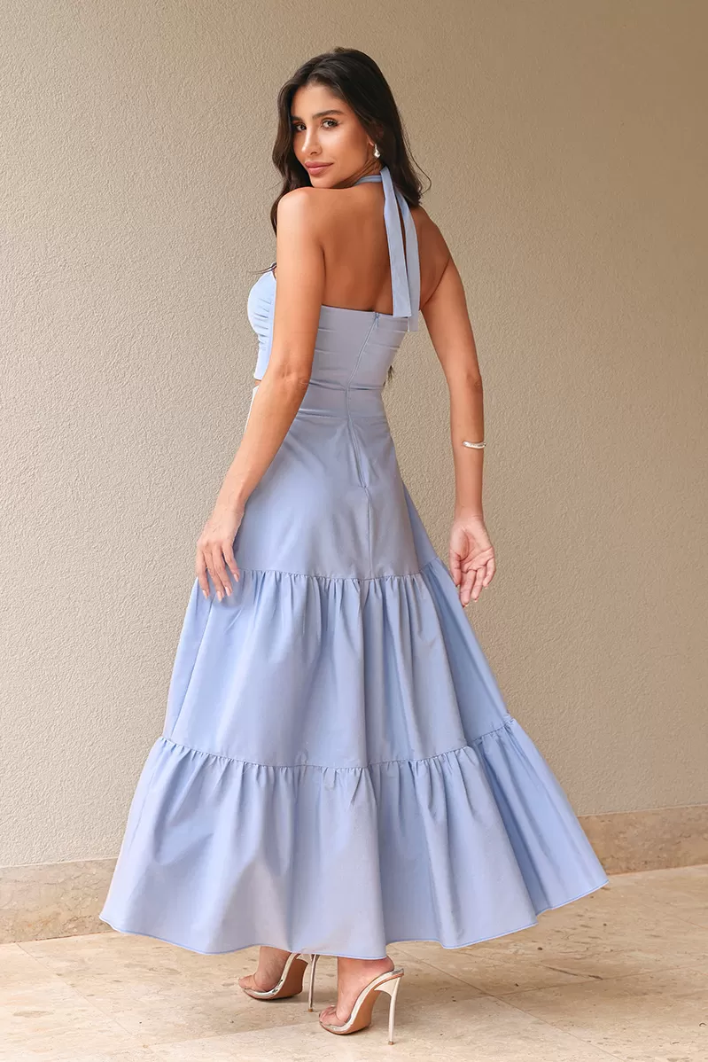 Dot Clothing - Dress Dot Clothing Midi TQC Blue - 1458AZUL Dot Clothing - Dress Dot Clothing Midi TQC Blue - 1458AZUL