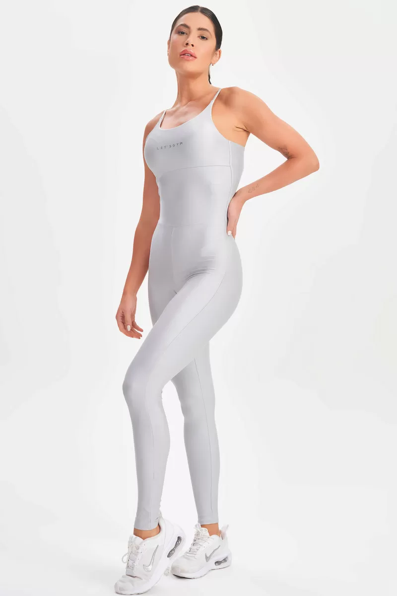 Lets Gym - Silver Contour Jumpsuit - 2675PR Lets Gym - Silver Contour Jumpsuit - 2675PR