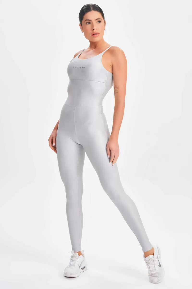 Lets Gym - Silver Contour Jumpsuit - 2675PR Lets Gym - Silver Contour Jumpsuit - 2675PR