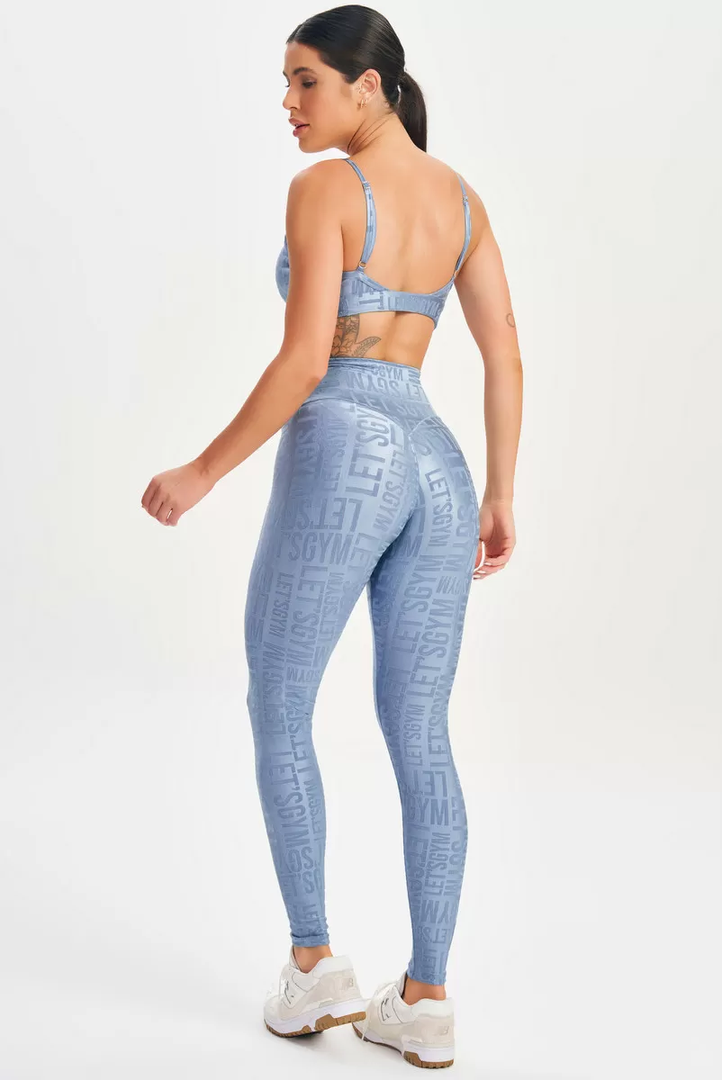 Lets Gym - Top Velvet Name Blue - 2627AZ Lets Gym - Top Velvet Name Blue - 2627AZ
