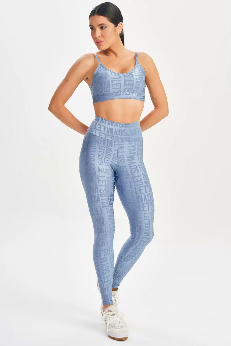 Lets Gym - Top Velvet Name Blue - 2627AZ Lets Gym - Top Velvet Name Blue - 2627AZ