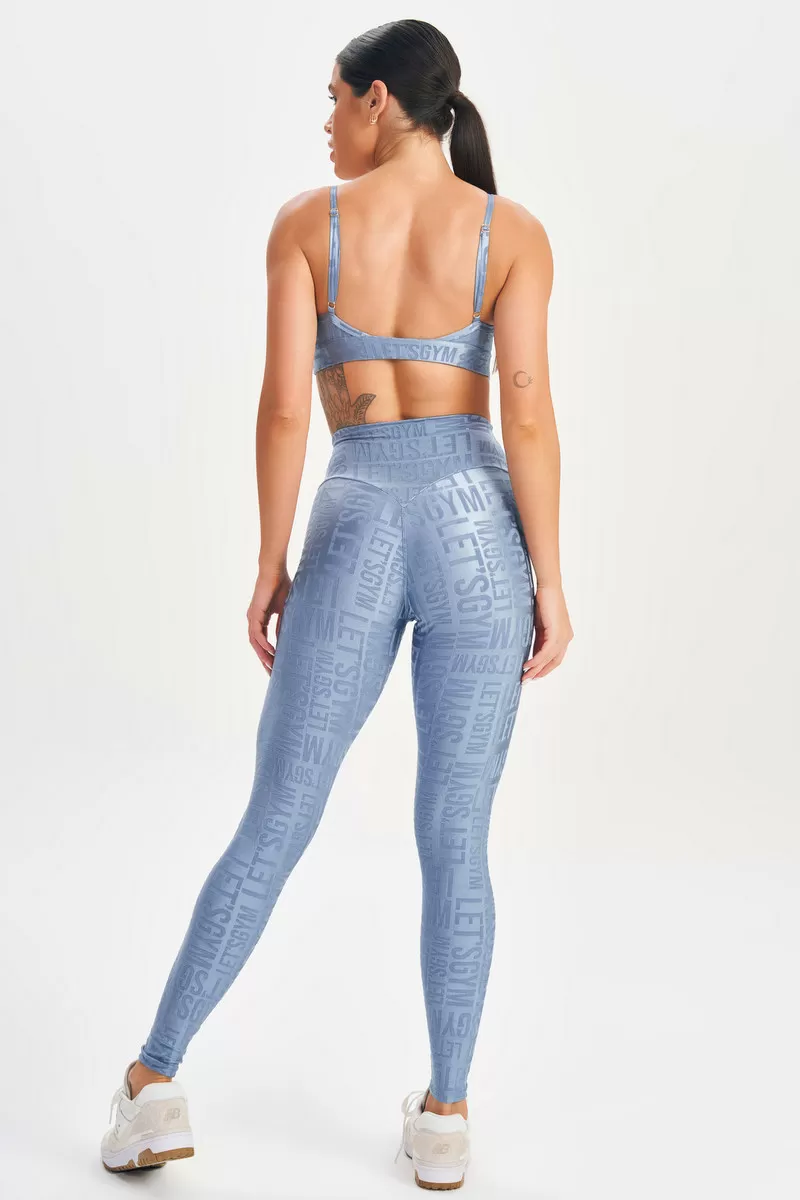 Lets Gym - Top Velvet Name Blue - 2627AZ Lets Gym - Top Velvet Name Blue - 2627AZ