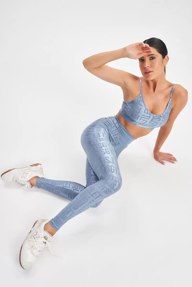 Lets Gym - Top Velvet Name Blue - 2627AZ Lets Gym - Top Velvet Name Blue - 2627AZ
