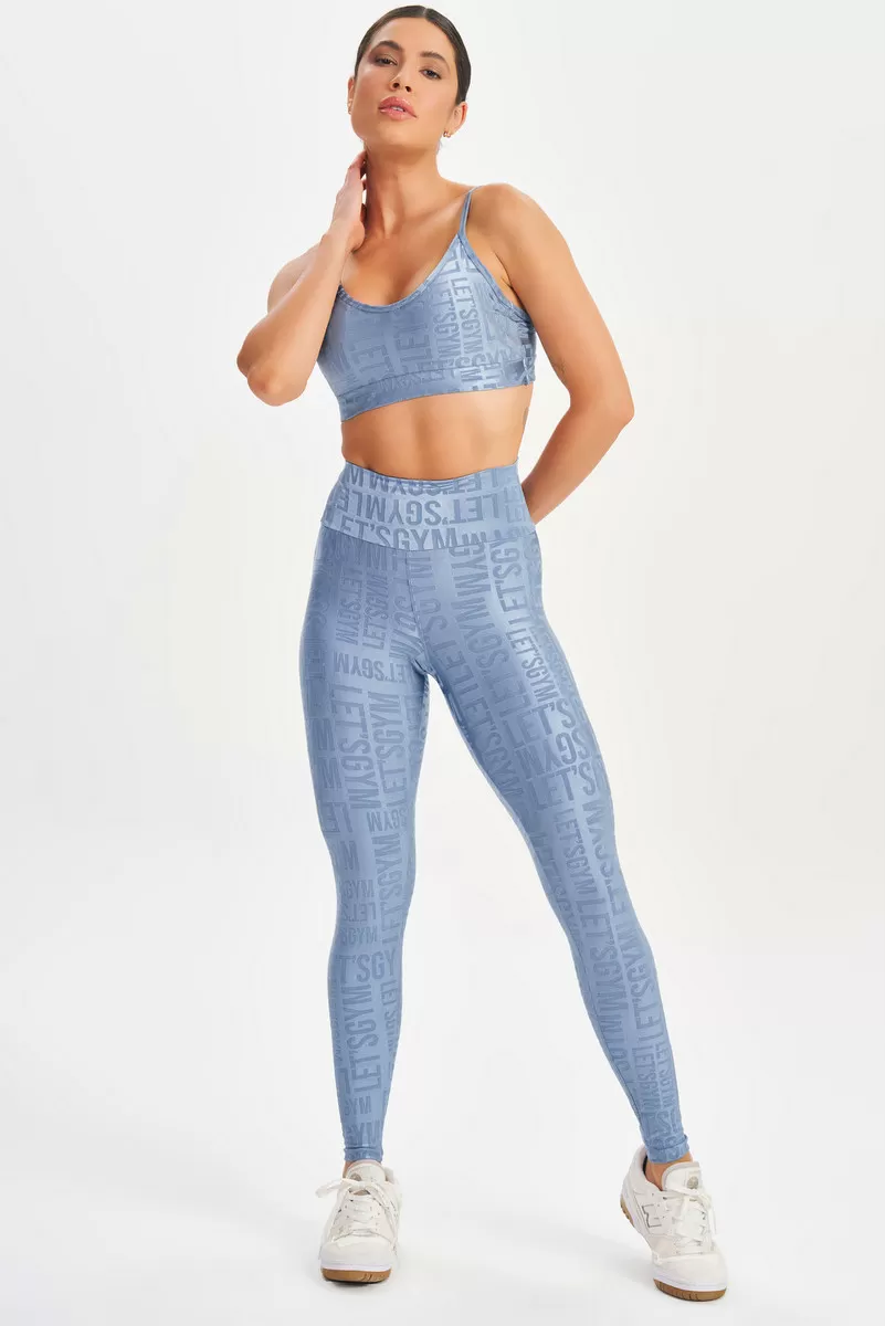 Lets Gym - Top Velvet Name Blue - 2627AZ Lets Gym - Top Velvet Name Blue - 2627AZ