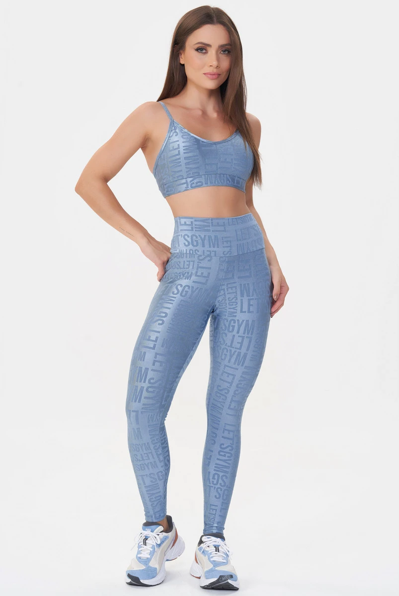 Lets Gym - Top Velvet Name Blue - 2627AZ Lets Gym - Top Velvet Name Blue - 2627AZ
