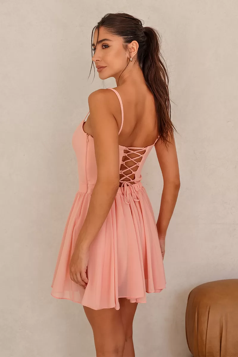 Dot Clothing - Dot Clothing Hanna Removable Sleeve Light Pink Romper - 2629ROSA Dot Clothing - Dot Clothing Hanna Removable Sleeve Light Pink Romper - 2629ROSA