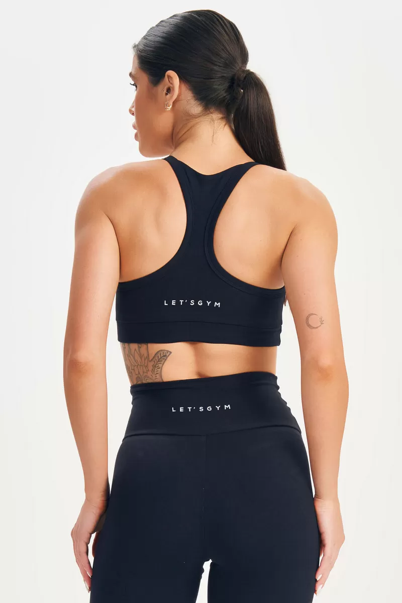 Lets Gym - Basic Fusion Black Top - 2616PT Lets Gym - Basic Fusion Black Top - 2616PT
