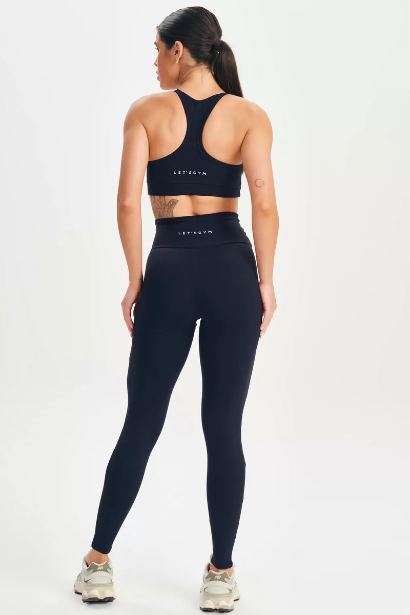 Lets Gym - Basic Fusion Black Top - 2616PT Lets Gym - Basic Fusion Black Top - 2616PT