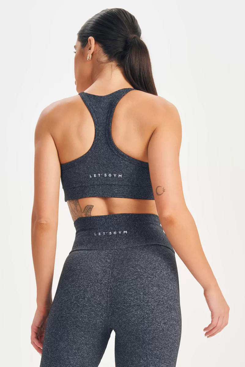Lets Gym - Basic Fusion Top Grey Blend - 2616ME Lets Gym - Basic Fusion Top Grey Blend - 2616ME