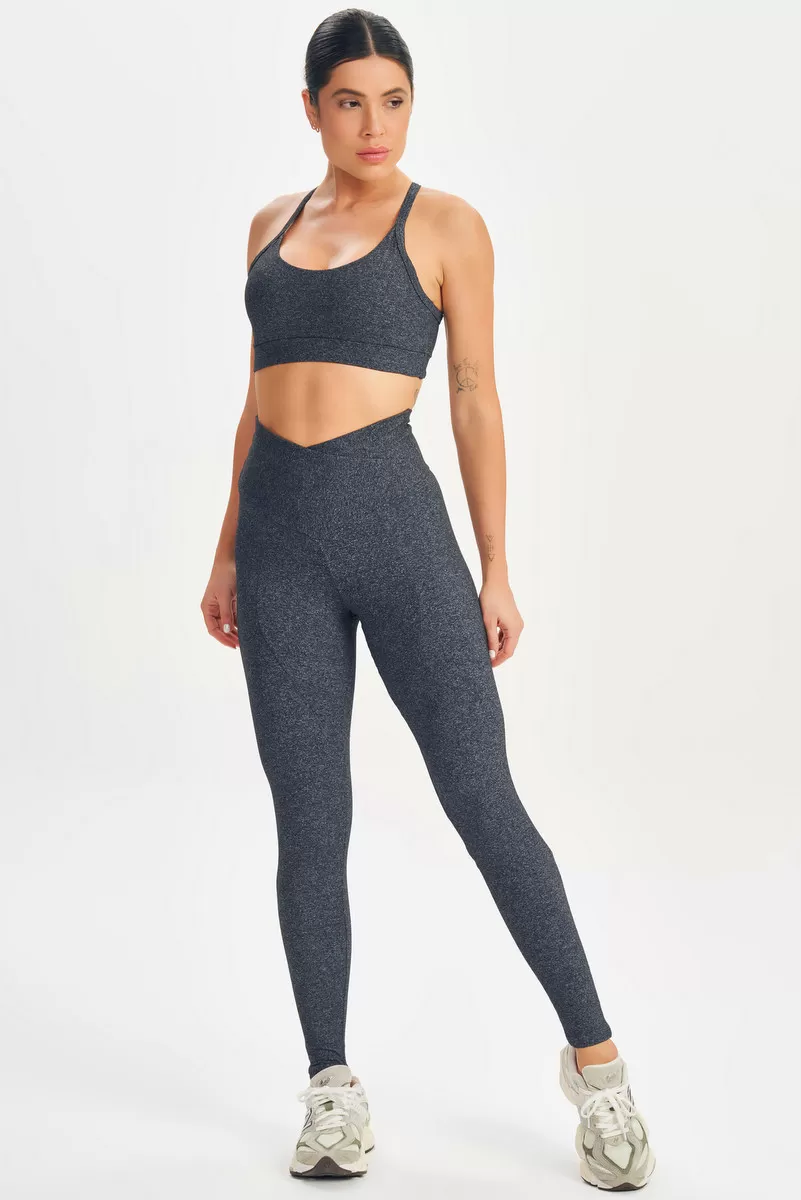 Lets Gym - Basic Fusion Top Grey Blend - 2616ME Lets Gym - Basic Fusion Top Grey Blend - 2616ME