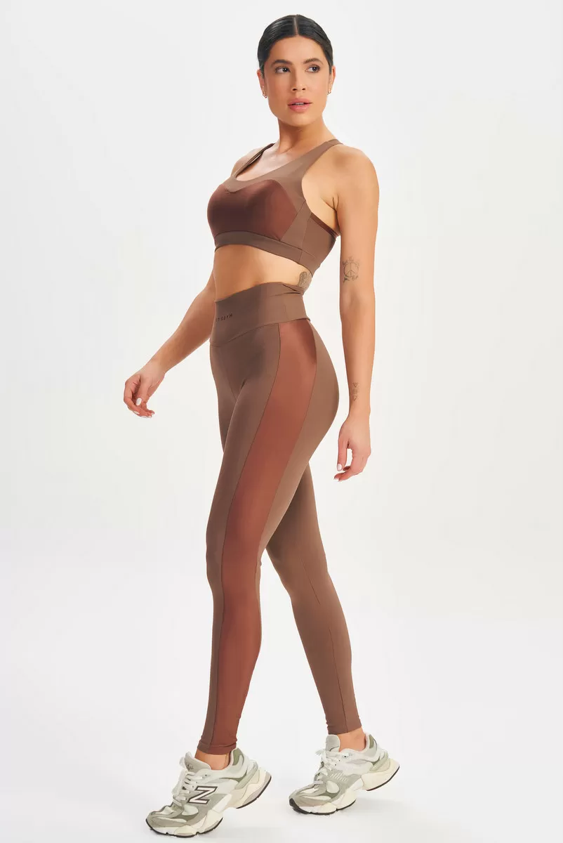 Lets Gym - Dark Brown Leggings - 2635MR Lets Gym - Dark Brown Leggings - 2635MR