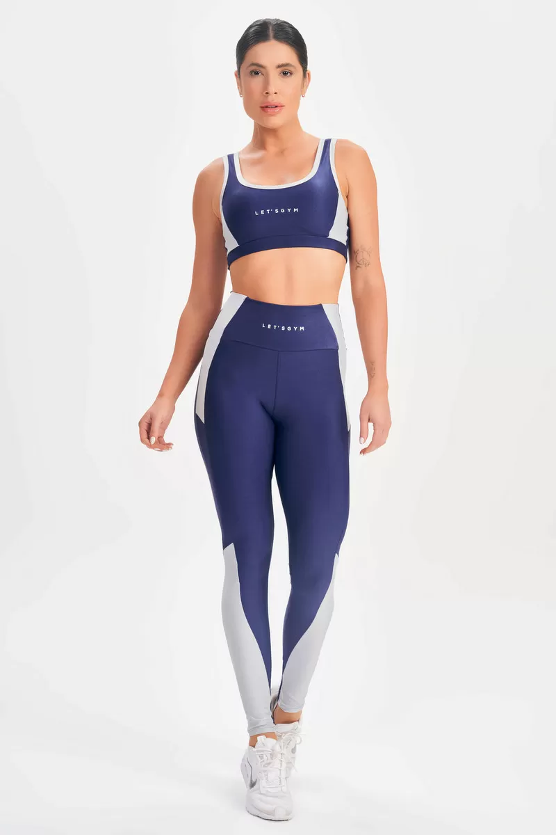 Lets Gym - Blue Happiness Leggings - 2689AZ Lets Gym - Blue Happiness Leggings - 2689AZ