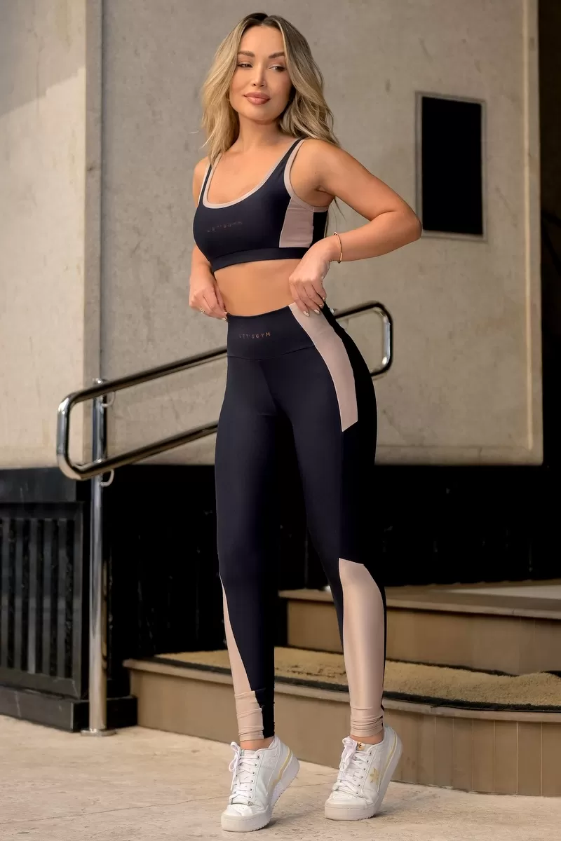 Lets Gym - Black Happiness Leggings - 2689APT
