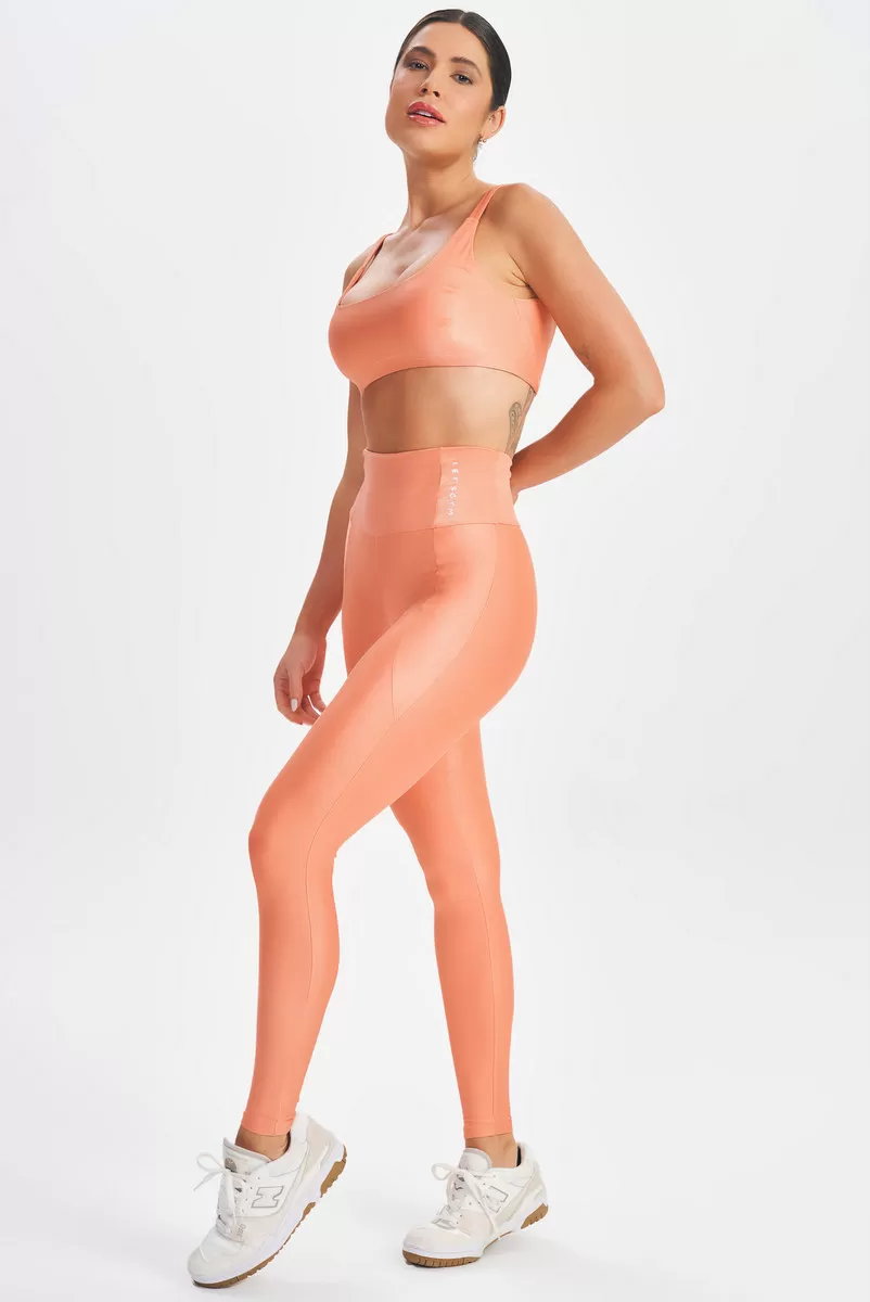 Lets Gym - Minimal Bold Coral Leggings - 2573CL Lets Gym - Minimal Bold Coral Leggings - 2573CL