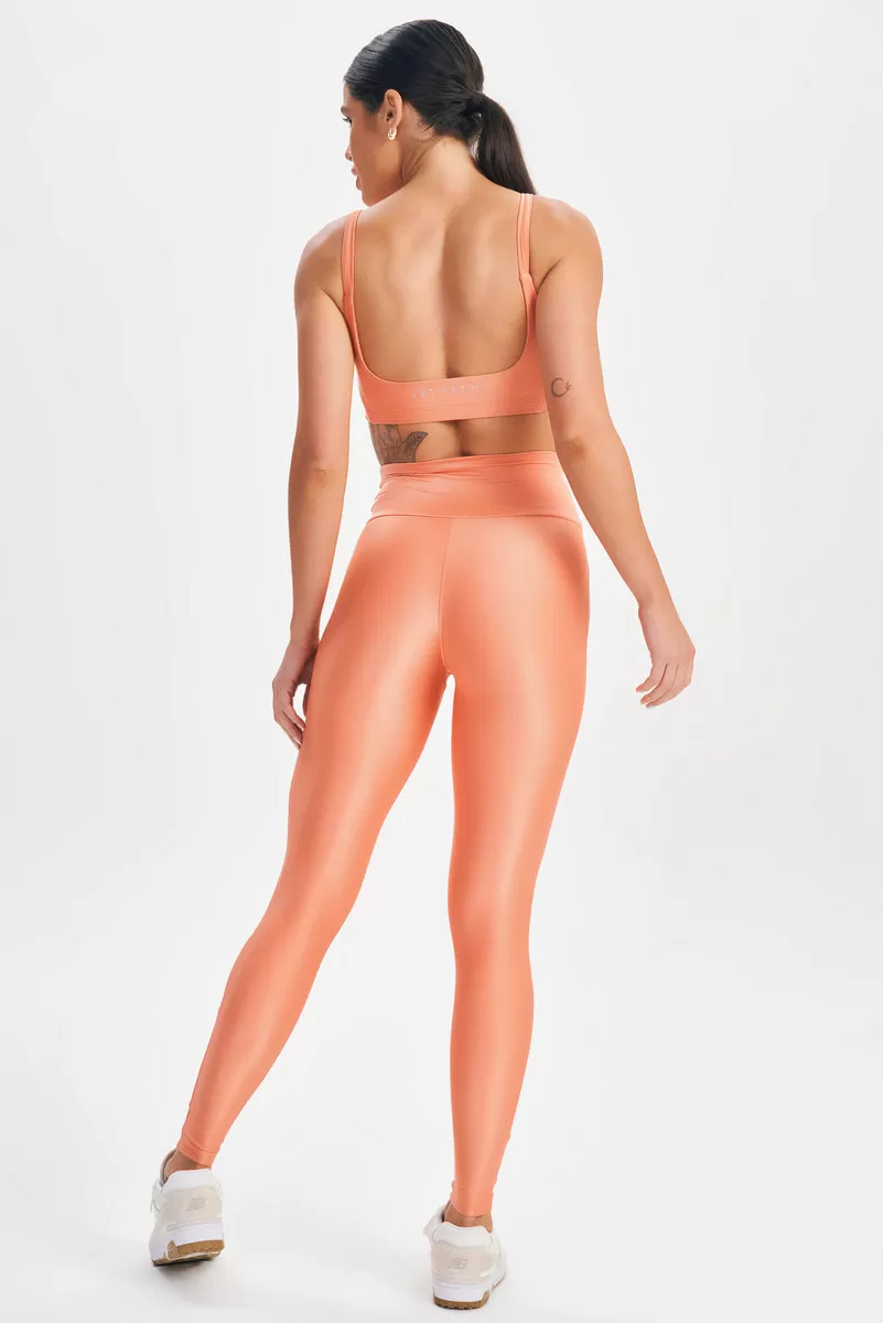 Lets Gym - Minimal Bold Coral Leggings - 2573CL Lets Gym - Minimal Bold Coral Leggings - 2573CL