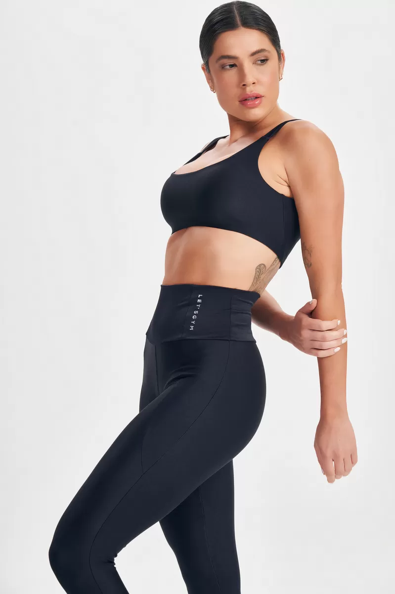 Lets Gym - Black Minimal Bold Leggings - 2573PT Lets Gym - Black Minimal Bold Leggings - 2573PT