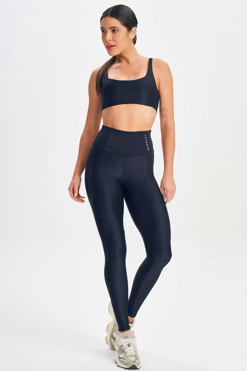 Lets Gym - Black Minimal Bold Leggings - 2573PT Lets Gym - Black Minimal Bold Leggings - 2573PT