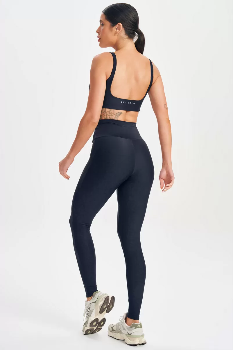 Lets Gym - Black Minimal Bold Leggings - 2573PT Lets Gym - Black Minimal Bold Leggings - 2573PT