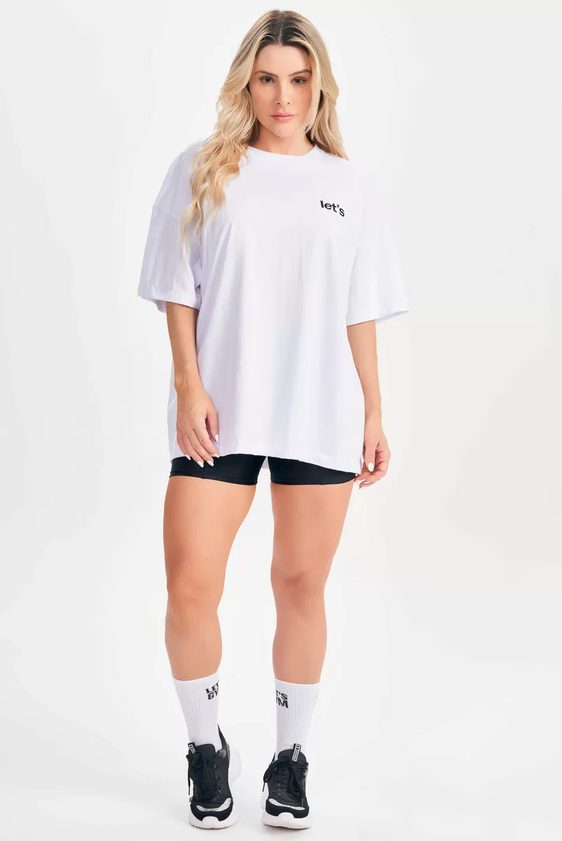 Lets Gym - Oversized T-Shirt Only Limit White - 2693BR Lets Gym - Oversized T-Shirt Only Limit White - 2693BR