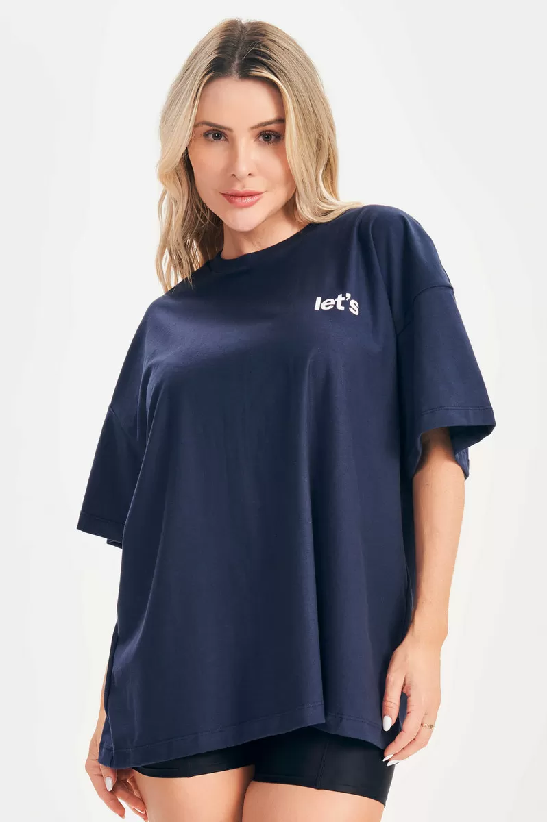 Lets Gym - Oversized T-Shirt Only Limit Blue - 2693AZ