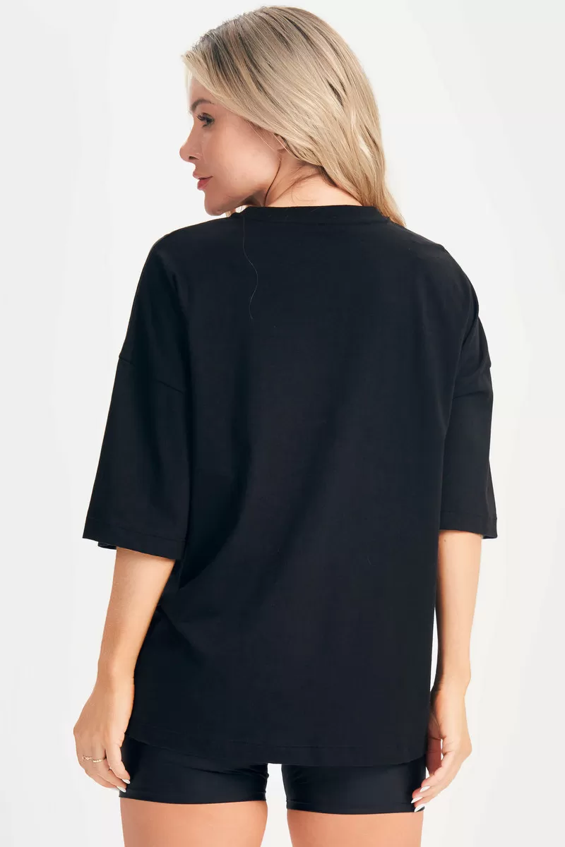 Lets Gym - Oversized T-Shirt Fit For All Black - 2694PT Lets Gym - Oversized T-Shirt Fit For All Black - 2694PT