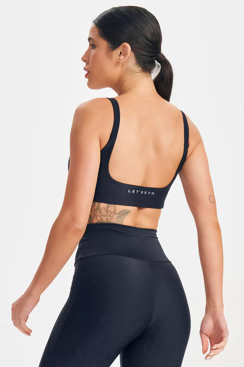Lets Gym - Black Minimal Bold Top - 2572PT Lets Gym - Black Minimal Bold Top - 2572PT