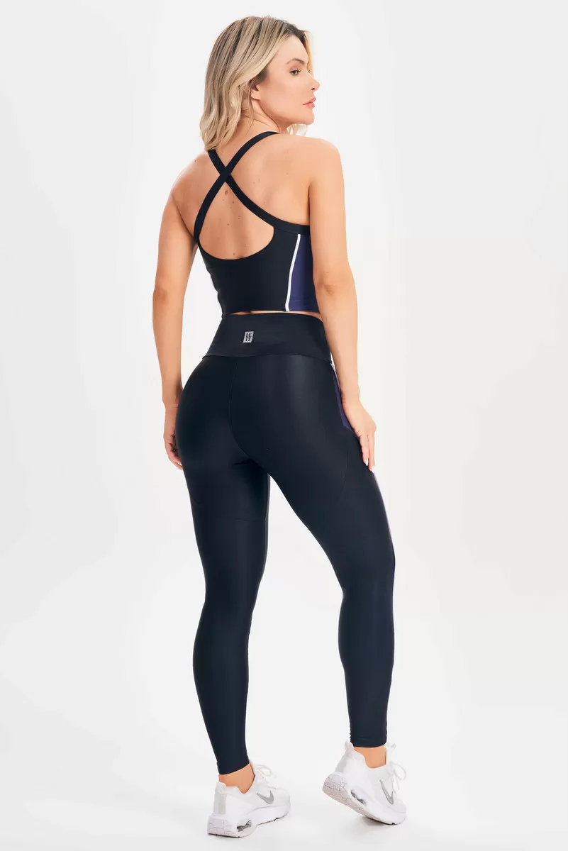 Lets Gym - Black Elemental Crop Top - 2682PT Lets Gym - Black Elemental Crop Top - 2682PT