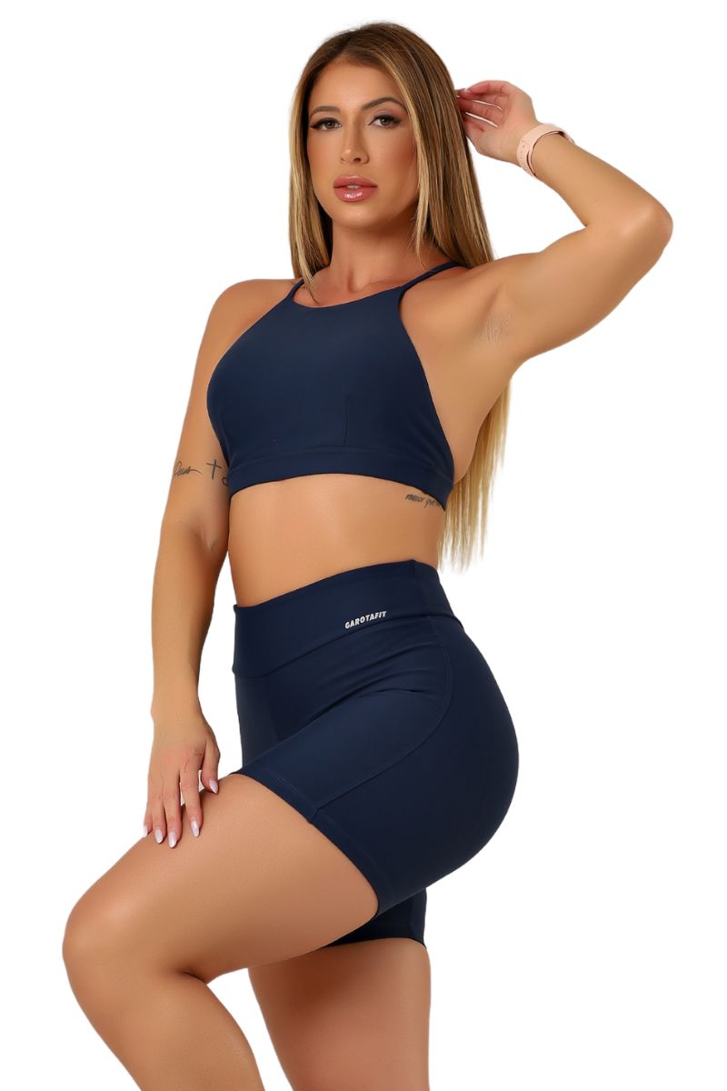 Garotafit - Navy Blue Fancy Top - TOB100LM Garotafit - Navy Blue Fancy Top - TOB100LM