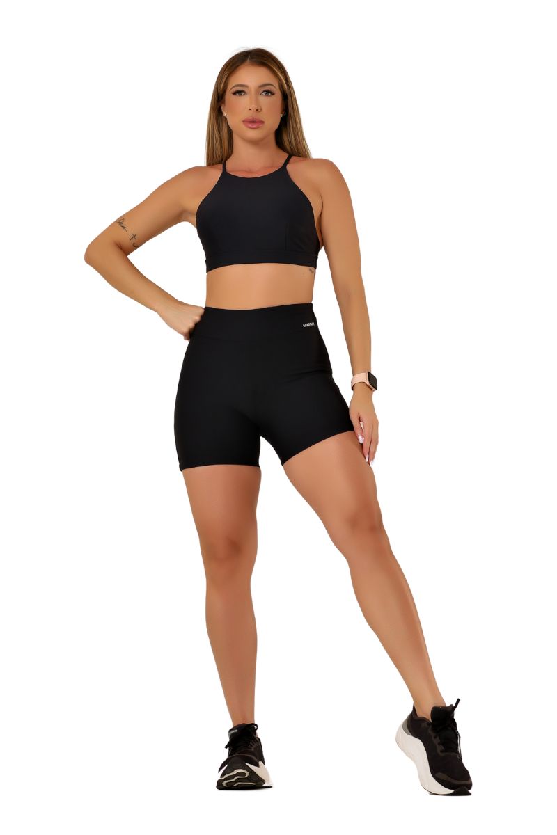Garotafit - Black Fancy Shorts - SH545A