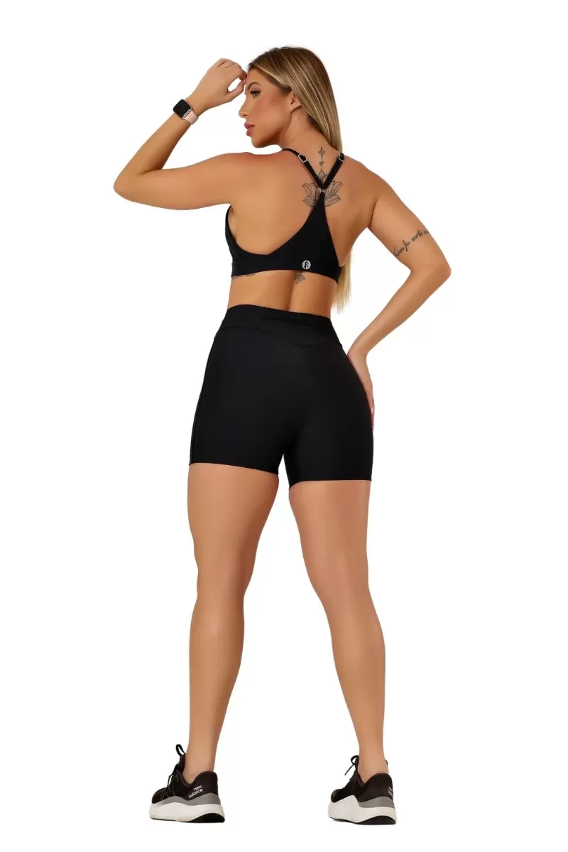 Garotafit - Black Fancy Shorts - SH545A