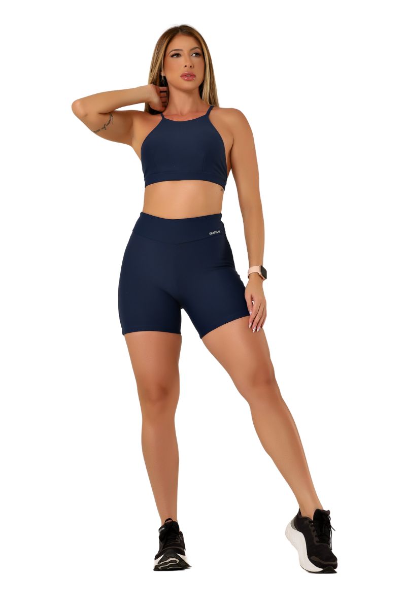 Garotafit - Navy Blue Fancy Shorts - SH545LM