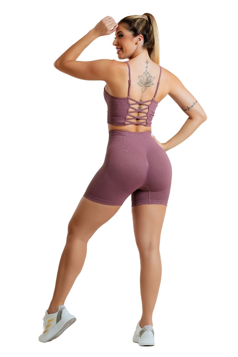Garotafit - Seamless Set Noa Pink Violet - SCJ132DVGG Garotafit - Seamless Set Noa Pink Violet - SCJ132DVGG