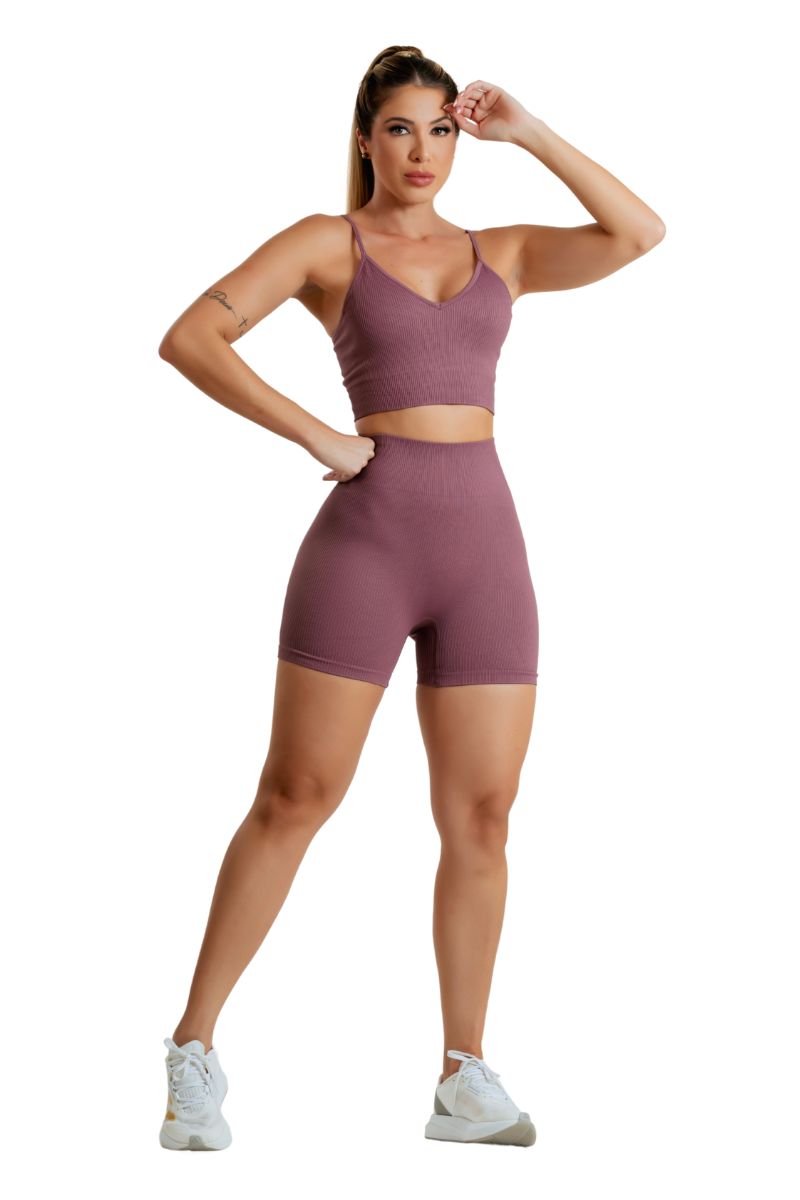 Garotafit - Seamless Set Noa Pink Violet - SCJ132DVGG Garotafit - Seamless Set Noa Pink Violet - SCJ132DVGG
