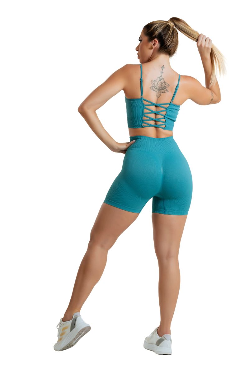 Garotafit - Seamless Set Noa Petroleum Blue - SCJ132LPP Garotafit - Seamless Set Noa Petroleum Blue - SCJ132LPP