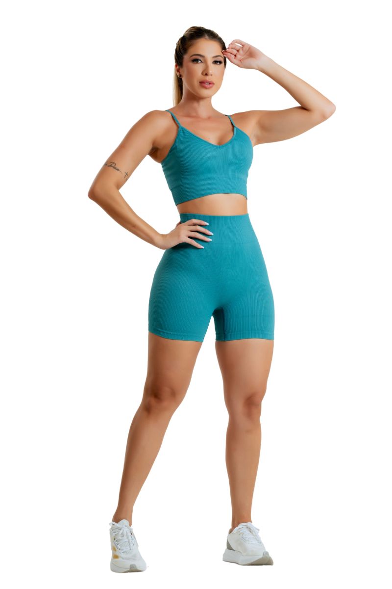 Garotafit - Seamless Set Noa Petroleum Blue - SCJ132LPP Garotafit - Seamless Set Noa Petroleum Blue - SCJ132LPP