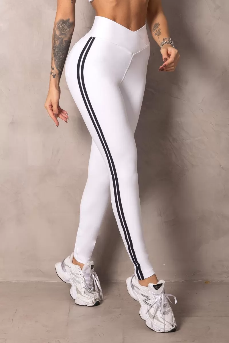 Hipkini - Summertime White Leggings with Wrap Waistband - 33330949