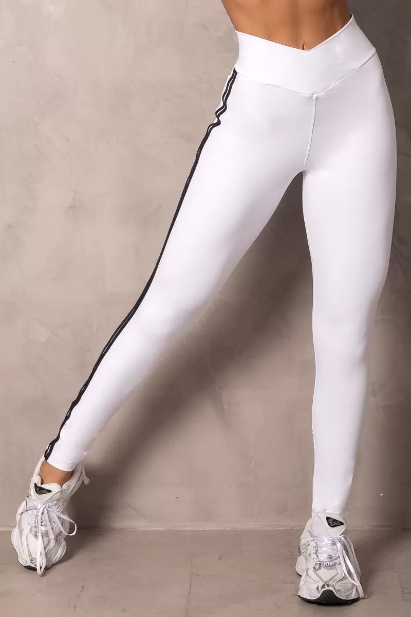 Hipkini - Summertime White Leggings with Wrap Waistband - 33330949 Hipkini - Summertime White Leggings with Wrap Waistband - 33330949