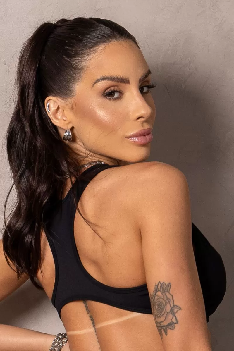 Hipkini - Summertime Black tankrback Top with Silk - 33330953