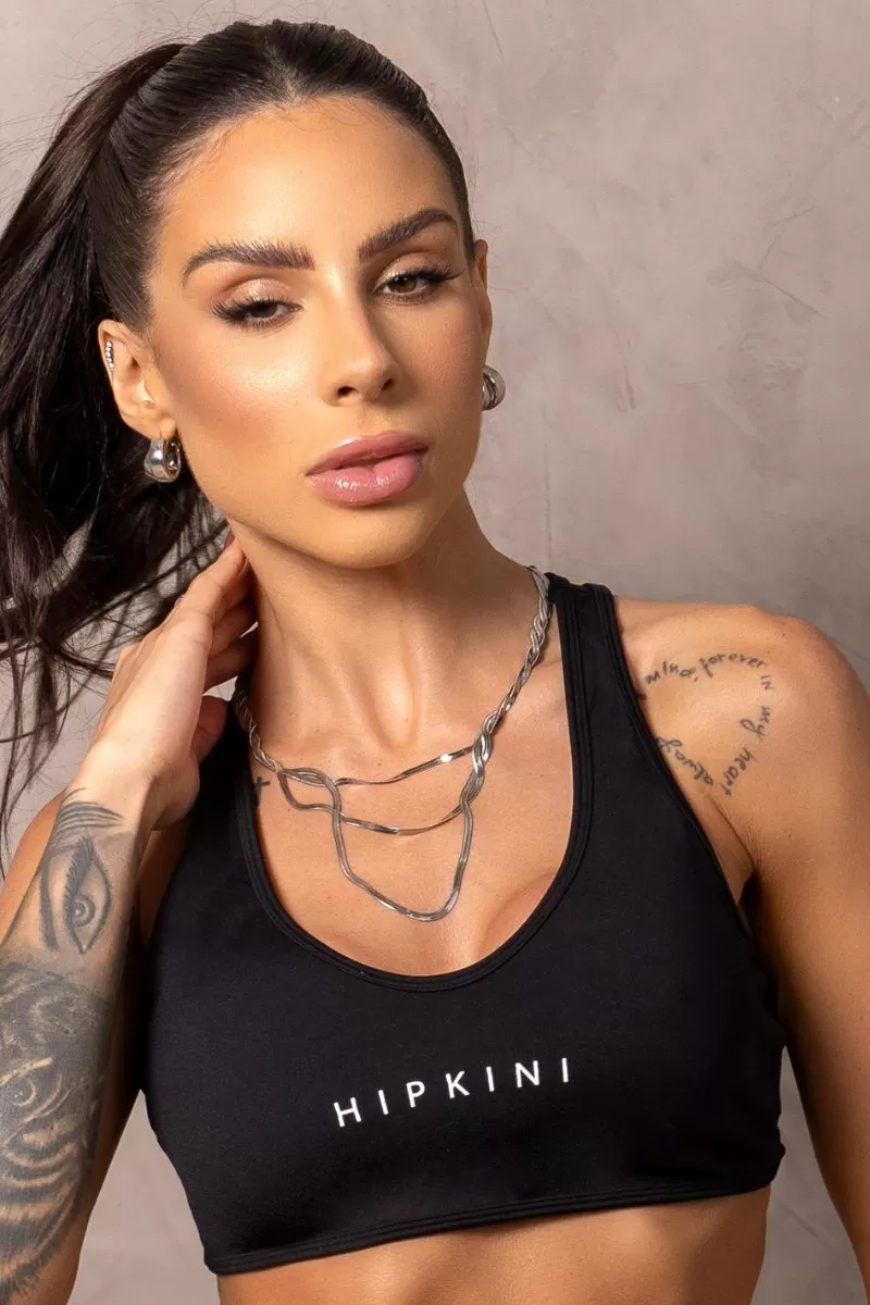 Hipkini - Summertime Black tankrback Top with Silk - 33330953
