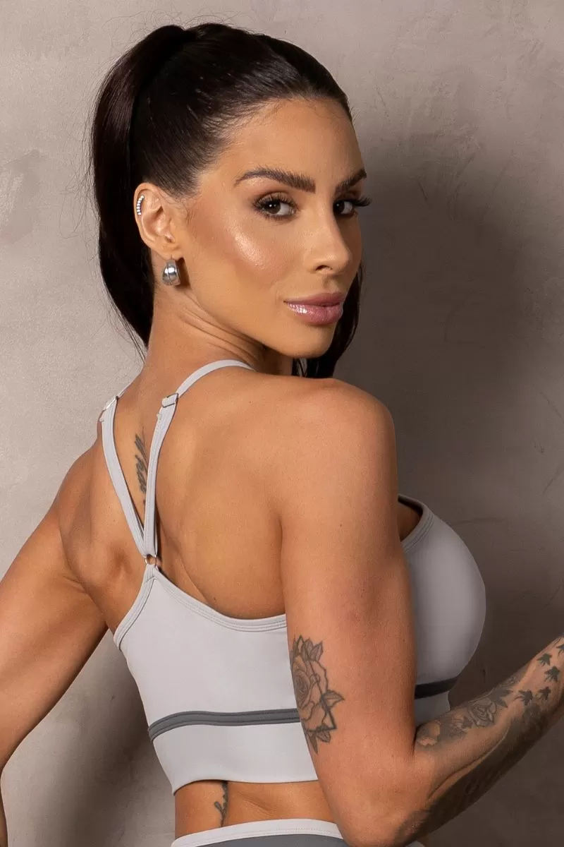 Hipkini - Summertime Grey Trapeze Top - 33330955