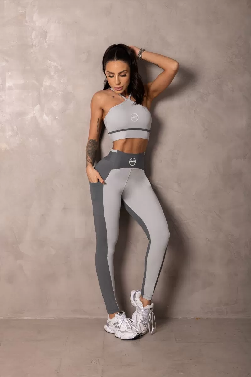 Hipkini - Summertime Grey Leggings with Cutouts - 33330956 Hipkini - Summertime Grey Leggings with Cutouts - 33330956