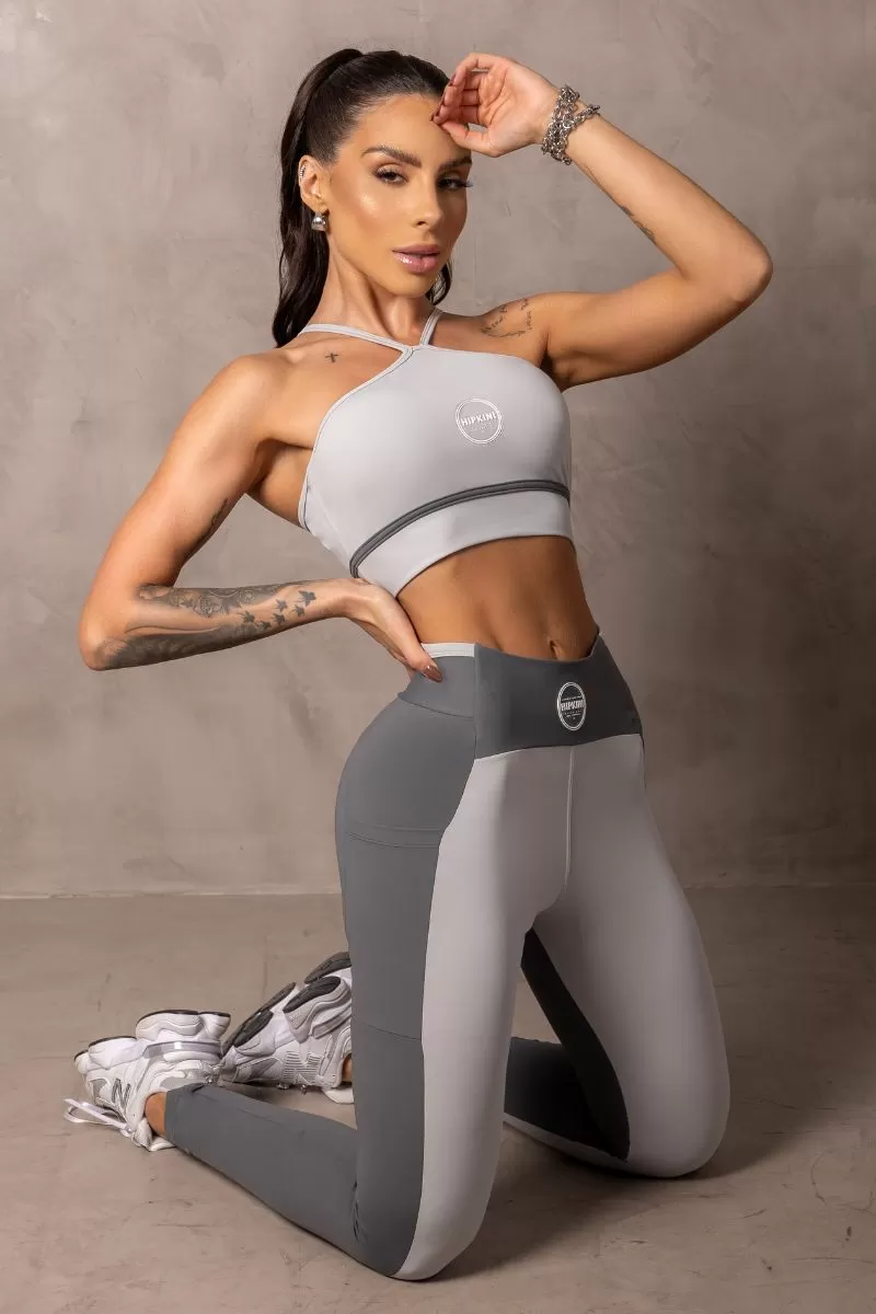 Hipkini - Summertime Grey Leggings with Cutouts - 33330956 Hipkini - Summertime Grey Leggings with Cutouts - 33330956
