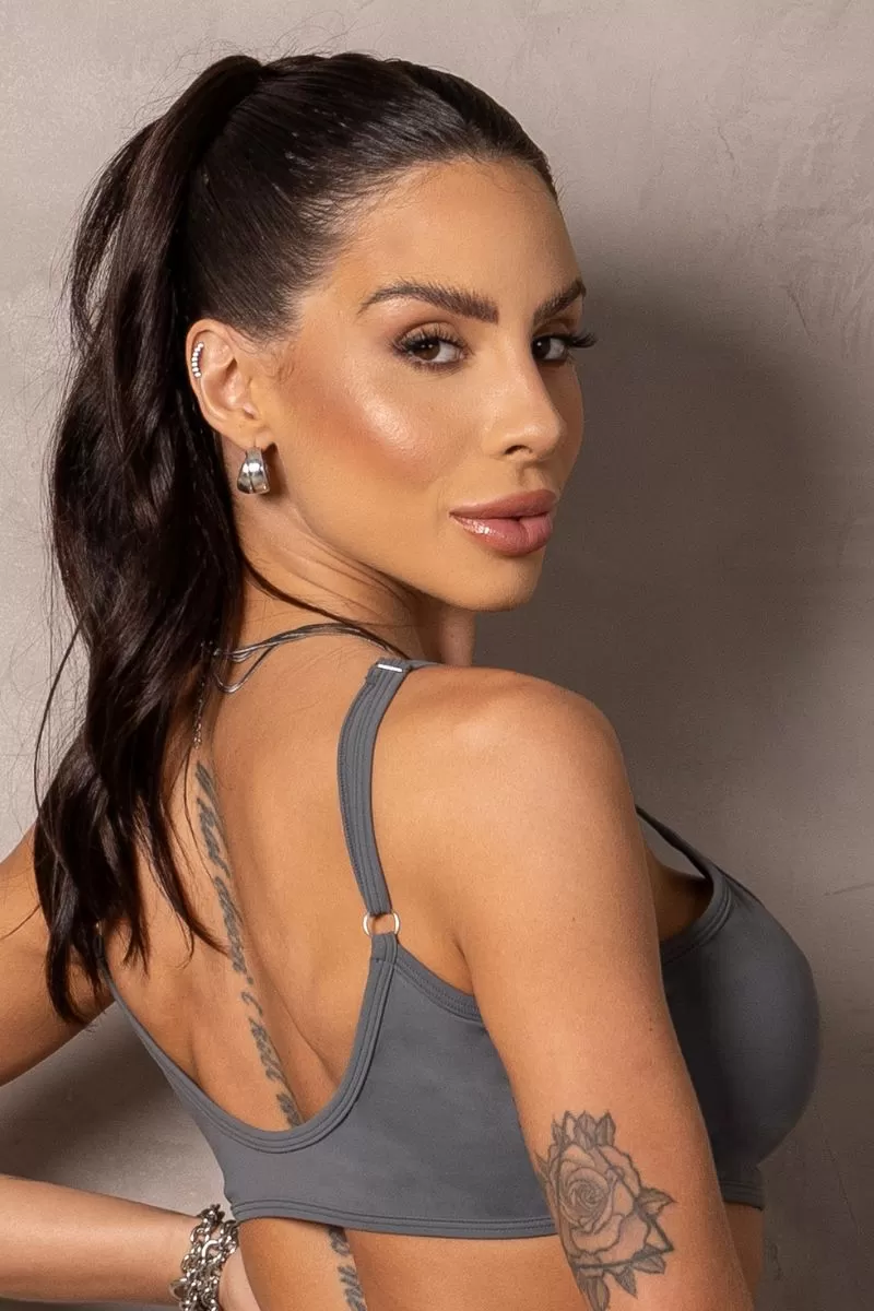 Hipkini - Summertime Top Grey with silk - 33330958
