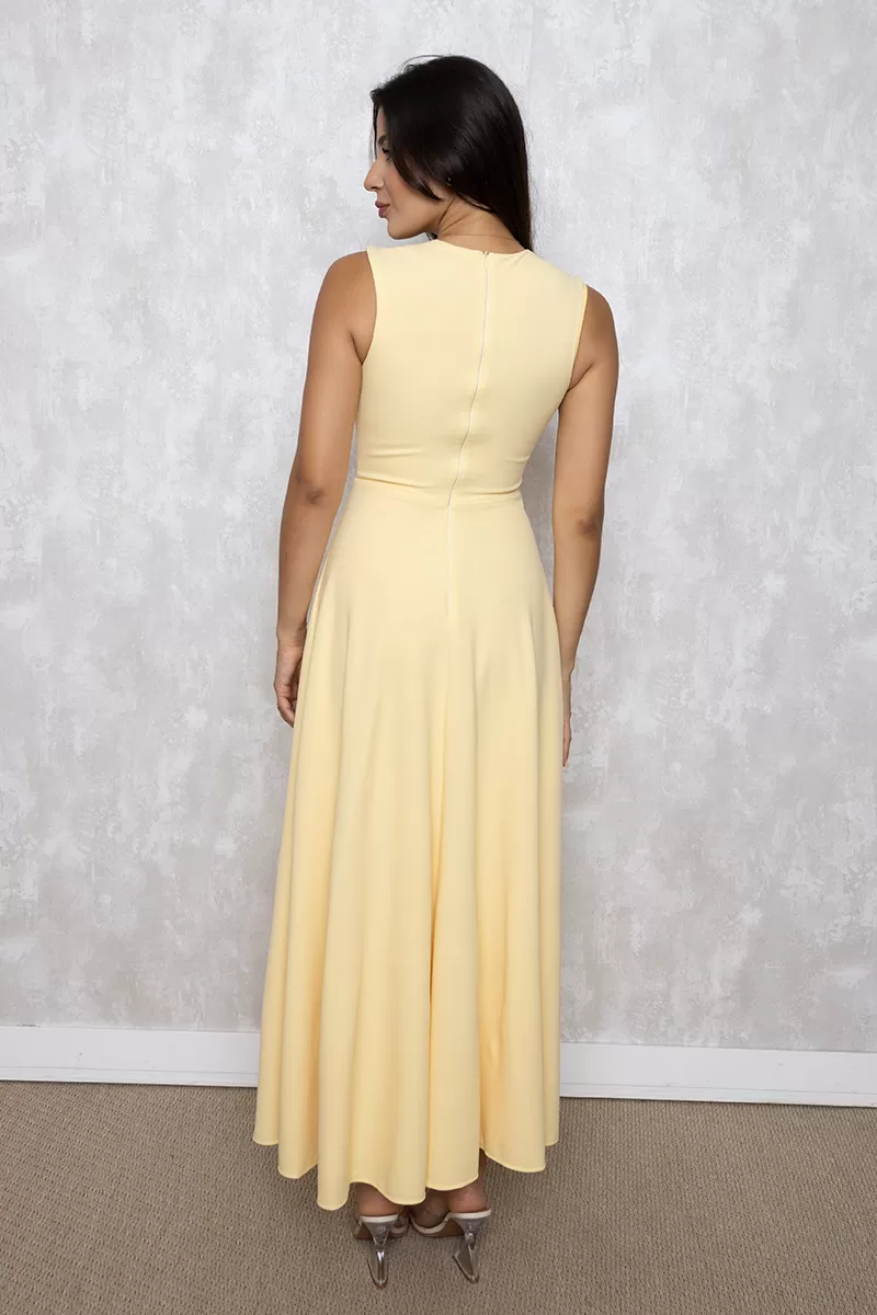 Dot Clothing - Dress Midi Dot Clothing Clara Det Yellow Buttons - 2641AMARELO Dot Clothing - Dress Midi Dot Clothing Clara Det Yellow Buttons - 2641AMARELO
